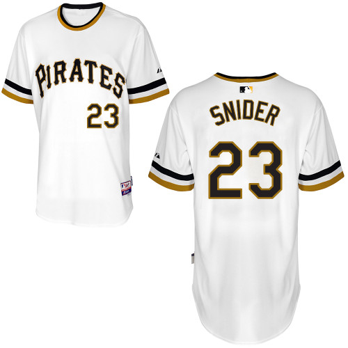 Travis Snider #23 Youth Baseball Jersey-Pittsburgh Pirates Authentic Alternate White Cool Base MLB Jersey